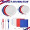 240 Pcs Red White Blue Paper Plates and Napkins Forks 4th of July Disposable Tableware Set for Independence Day Memorial Day Patriotic Birthday Party Supplies, for 60 Guest (Blue, Red, White)